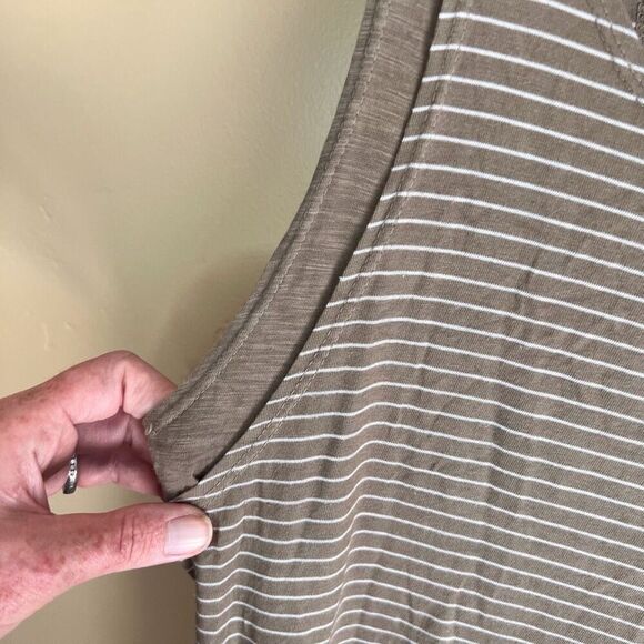 Michael Stars Womens Midi Side Slit Striped Tank Dress Size Small - Picture 3 of 7